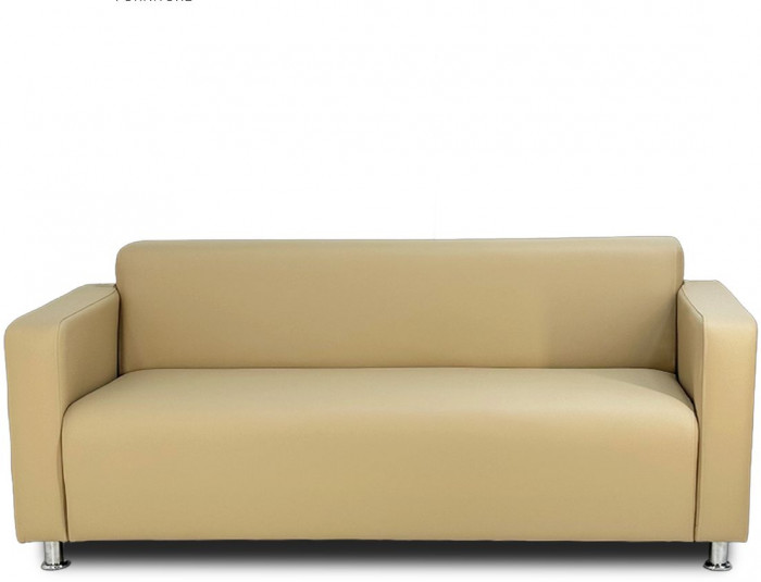 Диван прямой Томи, 160 см, экокожа, бежевый