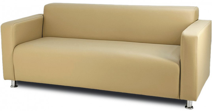Диван прямой Томи, 160 см, экокожа, бежевый