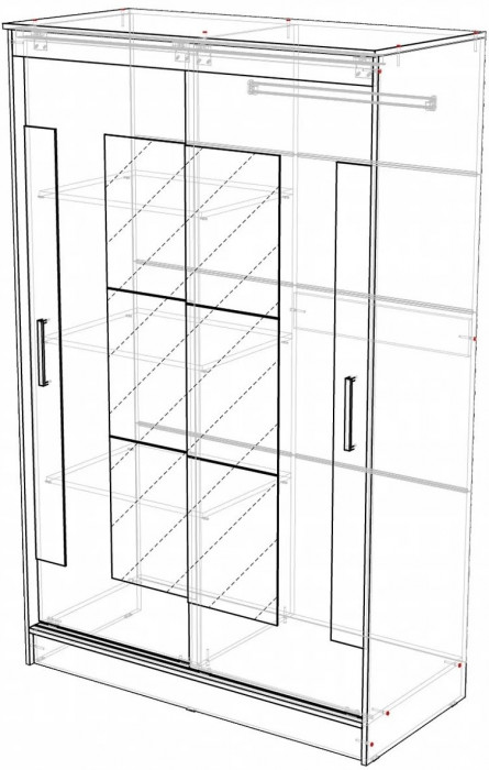 Элегант Шкаф-купе 2, Венге/лоредо