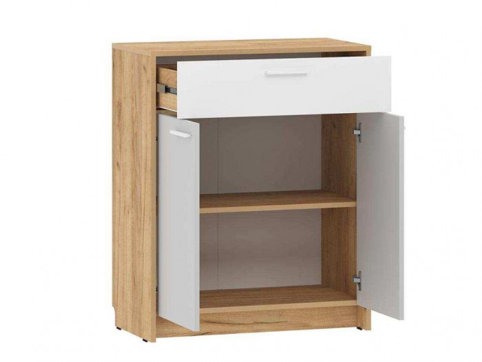 Прихожая Нортон 1 Дуб крафт золотой/белый/серый камень