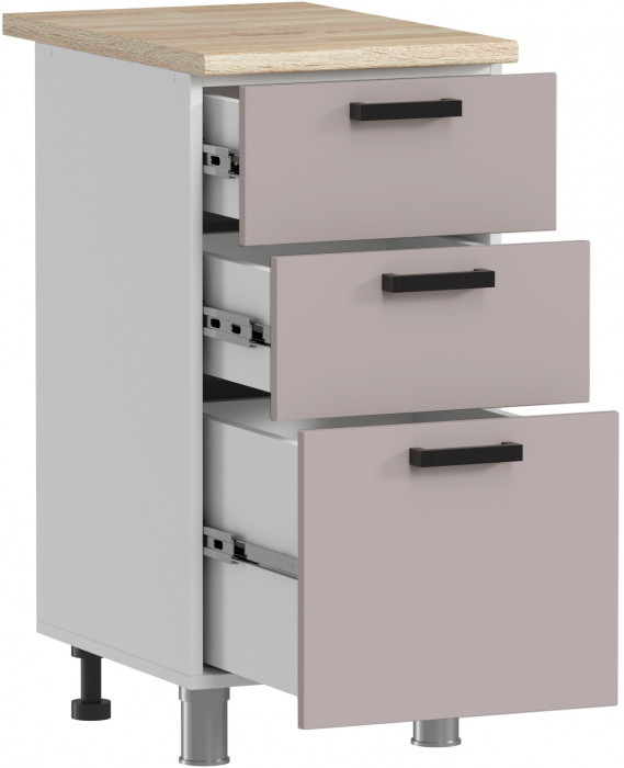 МК Аленушка Н3Я 400 Лаванда Кашемир, скоба черный (без столешницы)