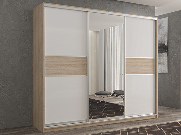 Шкаф-купе Кааппи 10 Сонома Светлый 210х60х230 см