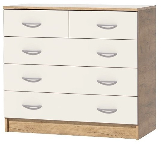 Кэт-7 Комод 5 ящиков (Крафт золотой / Графит)