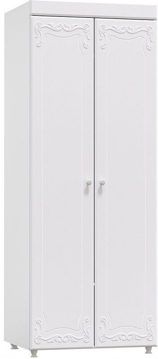 Шкаф 2-х дверный (гл.560) Италия ИТ-47 белое дерево