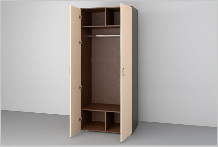 Аллегро 4 Шкаф 2-створчатый ЛДСП (Ясень шимо темный / светлый)