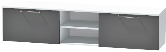 Тумба для ТВ-техники подвесная "Иннэс-7", Белый/Графит