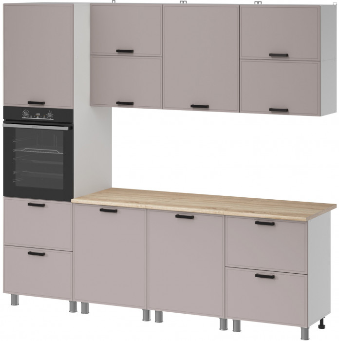 МК Аленушка 2,4м Магнолия Кашемир,скоба черный,сонома