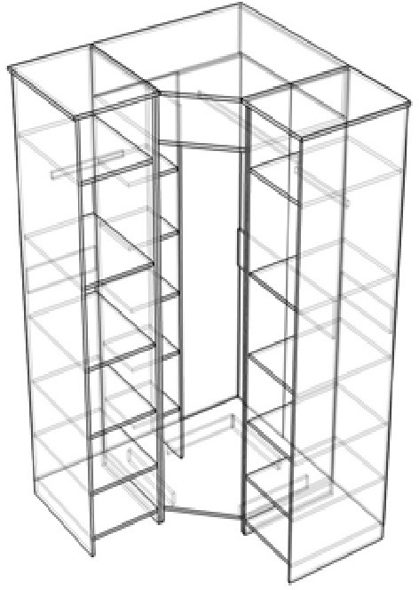 Шкаф угловой 