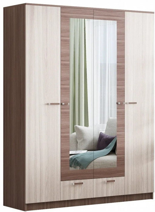 Адель Шкаф 1,6 платяной, Венге/лоредо