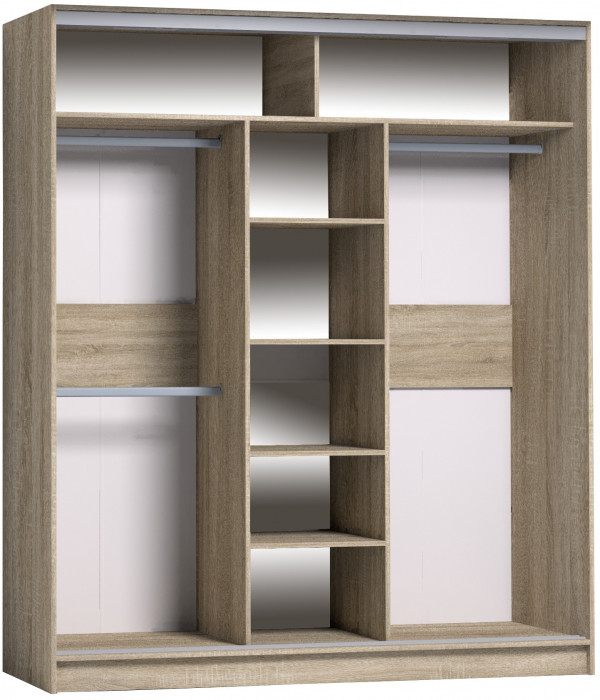 Шкаф-купе с зеркалом Strike 1800 Сонома