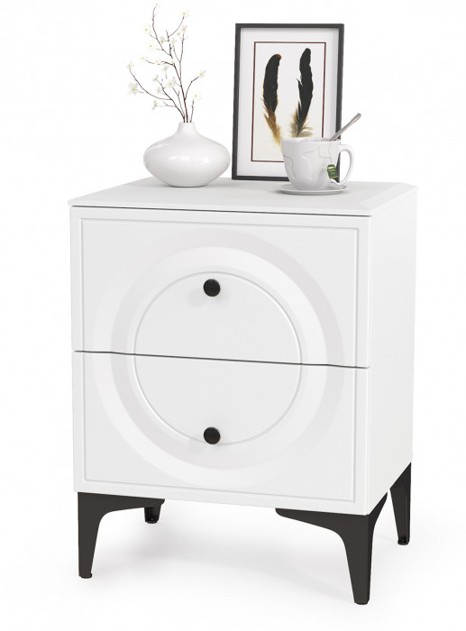 Валенсия Спальня № 32, цвет ЛДСП белый шагрень/МДФ белый шагрень/ткань велутто 19, ортопед есть, сп. м. 1600х2000 мм., б/м