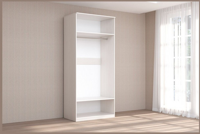 КЭТ-4 Шкаф 2-створчатый с зеркалом (Бодега белая)