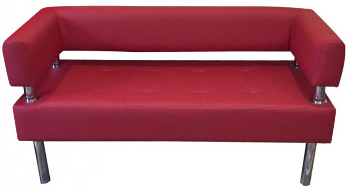 Диван Бизнес 180, экокожа, красный