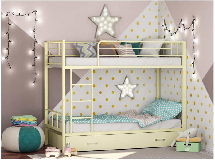 Двухъярусная кровать Севилья 2Я (Коричневый, Дуб молочный)