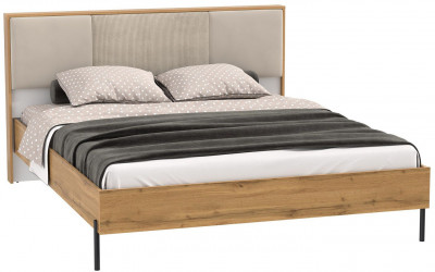 Кровать двойная 72.18 Кензо Дуб Вотан / Белый