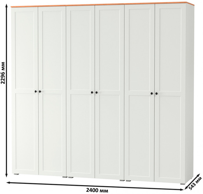 Остин 13.224 Шкаф 3 шт., белый шагрень/дуб крафт золотой
