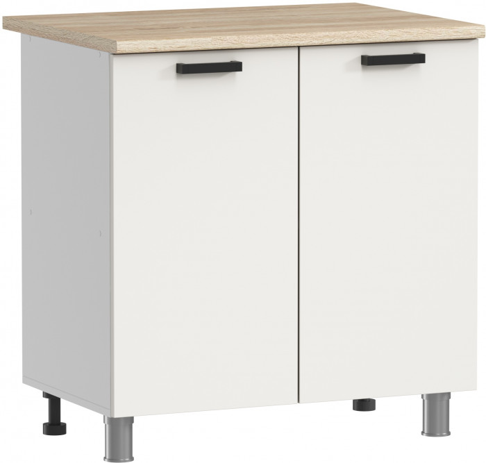 МК Аленушка Н 800 Лаванда Молочный, скоба черный (без столешницы)