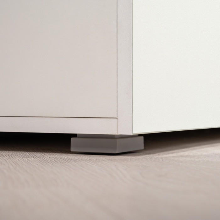 Октава Прихожая 44, цвет белый шагрень/дуб крафт золотой/фасады МДФ белый шагрень, ШхГхВ 162х35,4х197,6 см., универсальная сборка