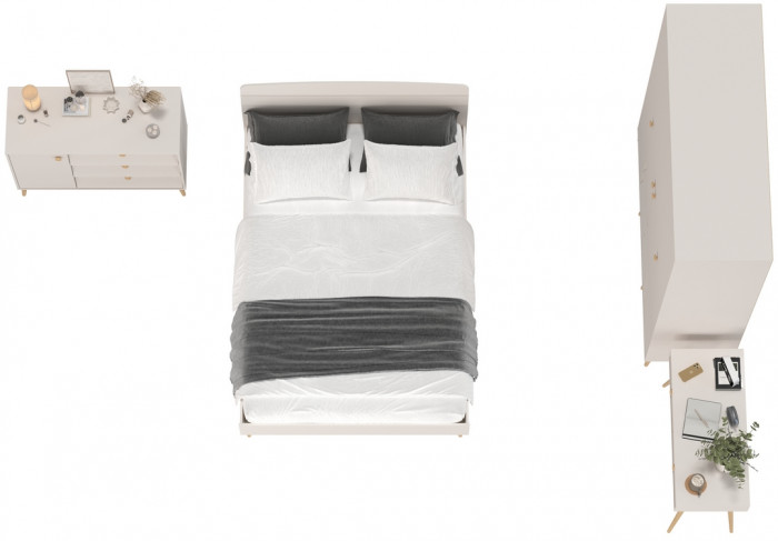 Афина Спальня 13-1400, кашемир серый