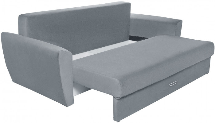 Диван-кровать Амстердам Люкс, 160х195, еврокнижка, независимый пружинный блок, велюр, серый