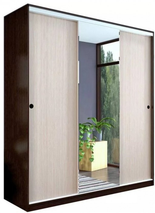 Шкаф-купе Альянс 2000 (Дуб крафт/ Графит)