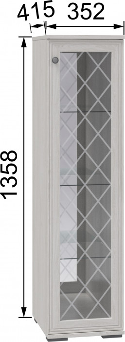 Ричард Пенал-витрина РШ-4 ясень анкор светлый