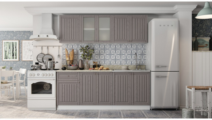 Кухня МДФ Хозяюшка 2000 (Фисташка, Белый)