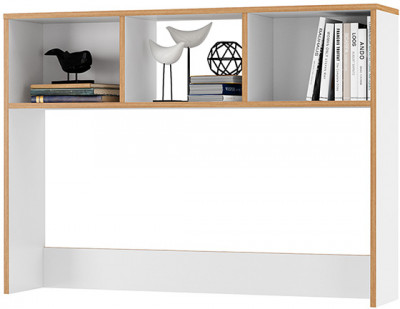 Вуди 13.161 Надстройка на стол, белый премиум/дуб крафт золотой