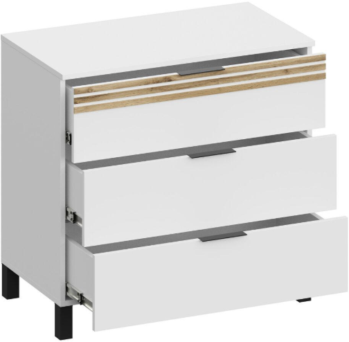 Модульная спальня Нао, набор №1, Дуб вотан/Белый (Профиль МДФ Дуб вотан)