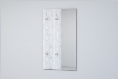 Эго Вешалка с зеркалом ВЗ-1 (Бетон Светлый)