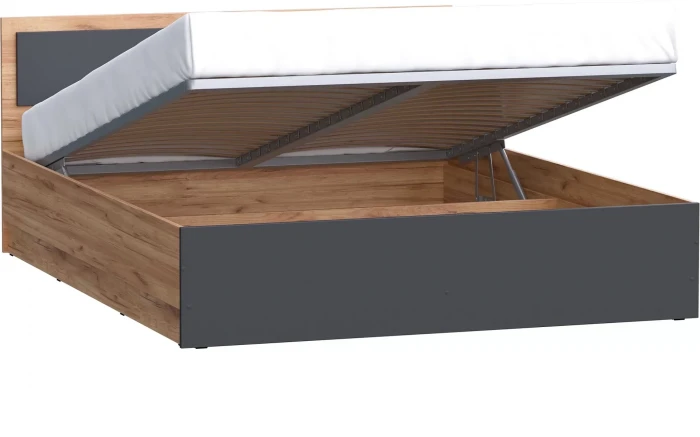 Мартина Кровать с подъемным механизмом 140 (Крафт / Графит)