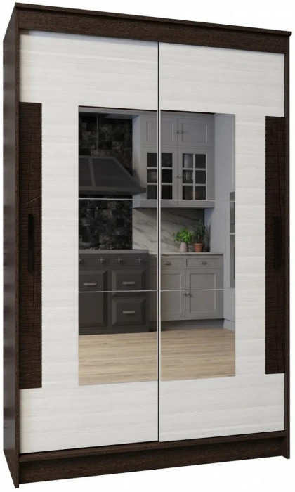Элегант Шкаф-купе 2, Ясень шимо темный/светлый