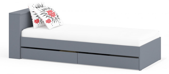 Ксения Кровать с ящиками 0900, графит