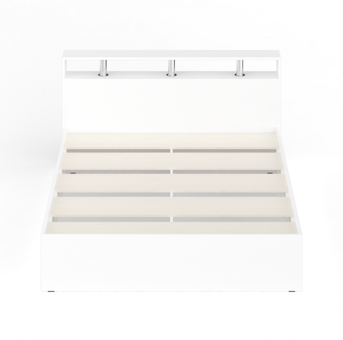Камелия Кровать 1600, цвет белый, ШхГхВ 163,5х217х78,2 см., сп.м. 1600х2000 мм., без матраса, основание есть