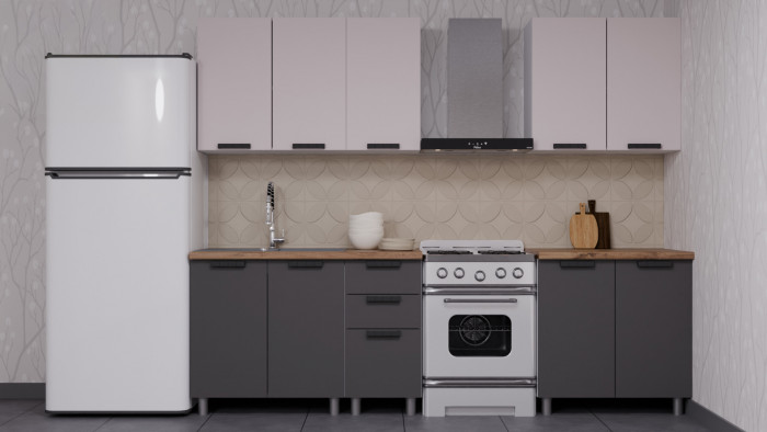 МК Аленушка Н 800 Лаванда Сталь, скоба черный (без столешницы)