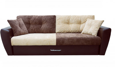 Диван-кровать Амстердам Люкс, 160х195, еврокнижка, независимый пружинный блок, велюр/экокожа, комби