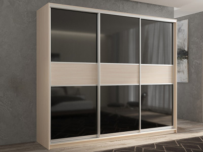 Шкаф-купе Кааппи 12 Дуб молочный 240х45х230 см