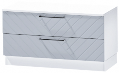 Тумба-5 прикроватная напольная "Иннэс-7", Белый/Монблан Р-856