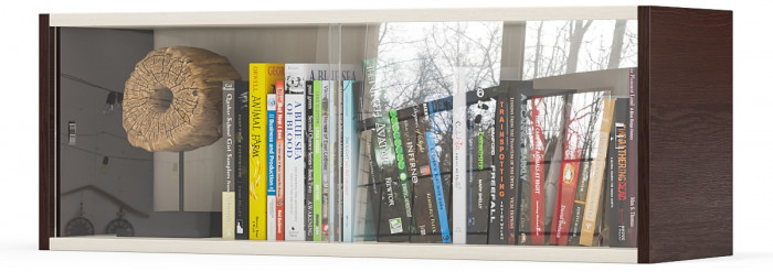 Полка книжная С-МД-КН01, венге/дуб