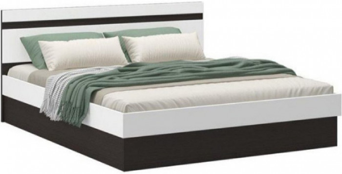 Ким Кровать с подъемным механизмом 140 (Белый глянец, Дуб Сонома)