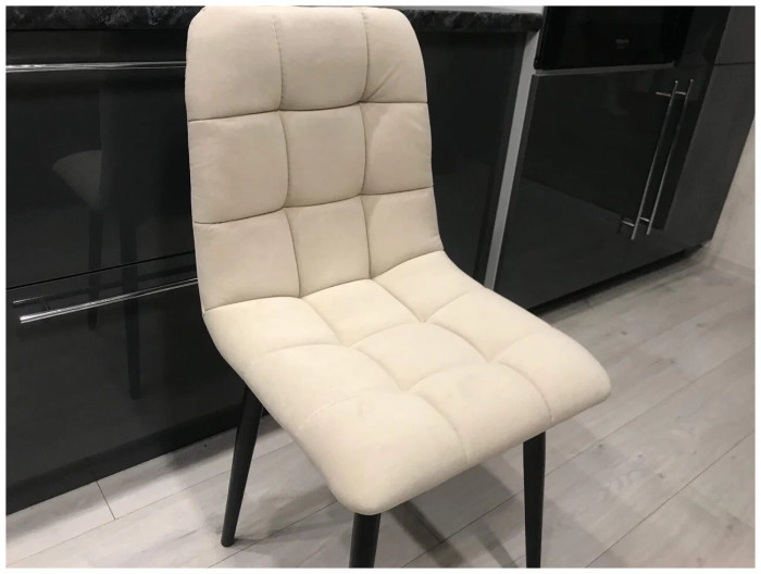 Стул Х / черный /велюр бежевый