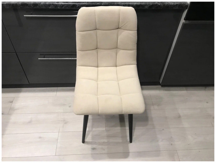 Стул Х / черный /велюр бежевый