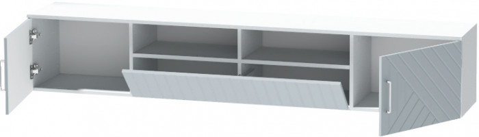 Тумба-3 под ТВ подвесная "Иннэс-7", Белый/Монблан Р-836