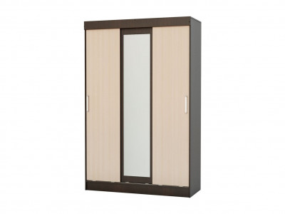 Басямиф Шкаф-купе, венге / дуб беленый