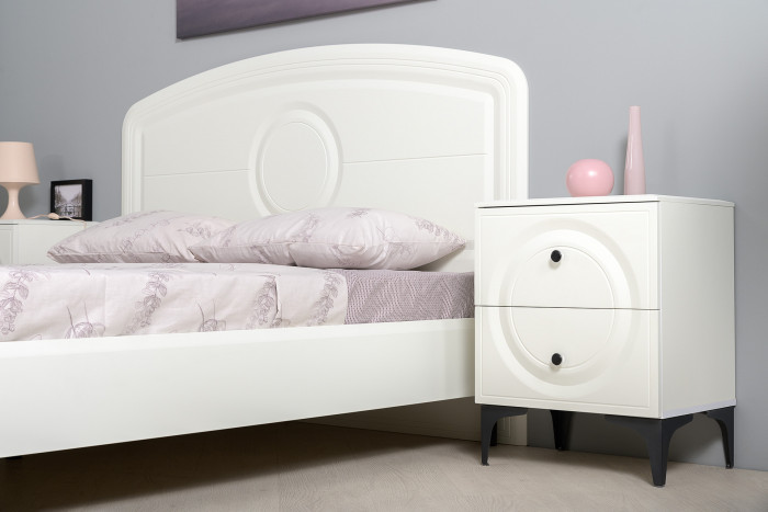 Валенсия Спальня № 39, цвет ЛДСП белый шагрень/МДФ белый шагрень, ортопед есть, сп. м. 1600х2000 мм., б/м