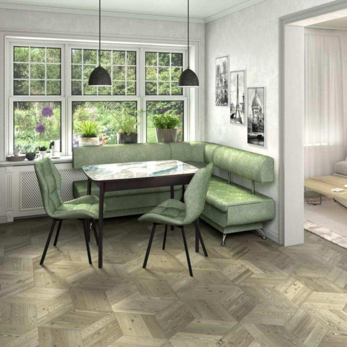 Кухонный уголок Валенсия велюр мохито