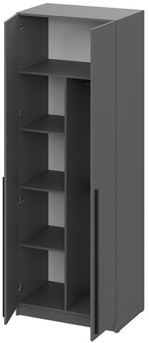 Шкаф распашной Берген ШК-800, Серый графит