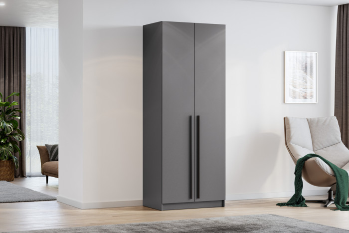 Шкаф распашной Берген ШК-800, Серый графит