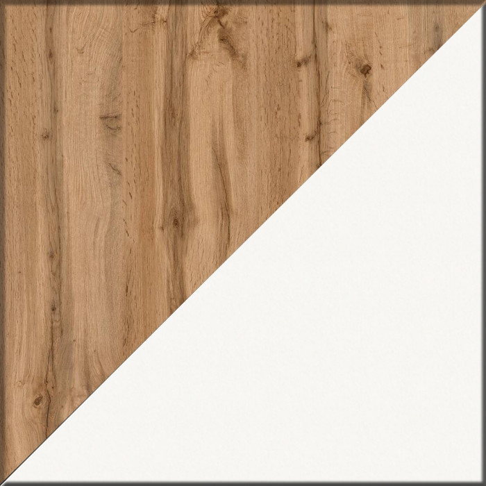 Ксения Кровать с ящиками 0900, дуб вотан/белый