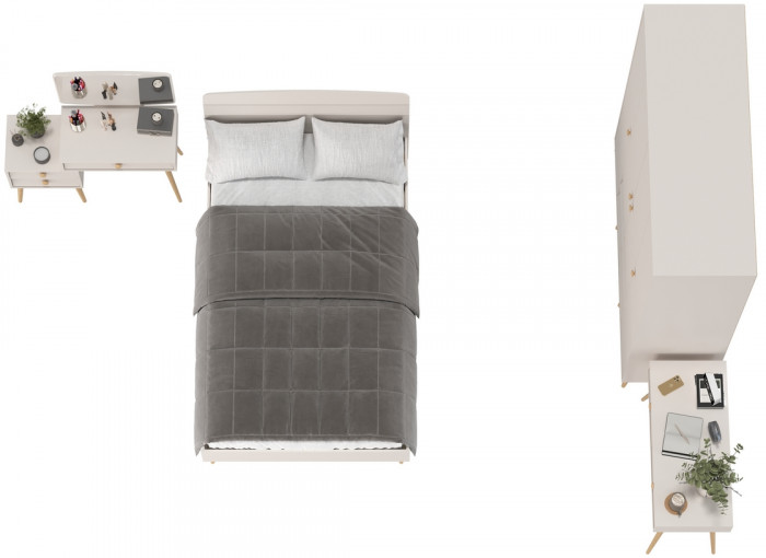 Афина Спальня 15-1200, кашемир серый